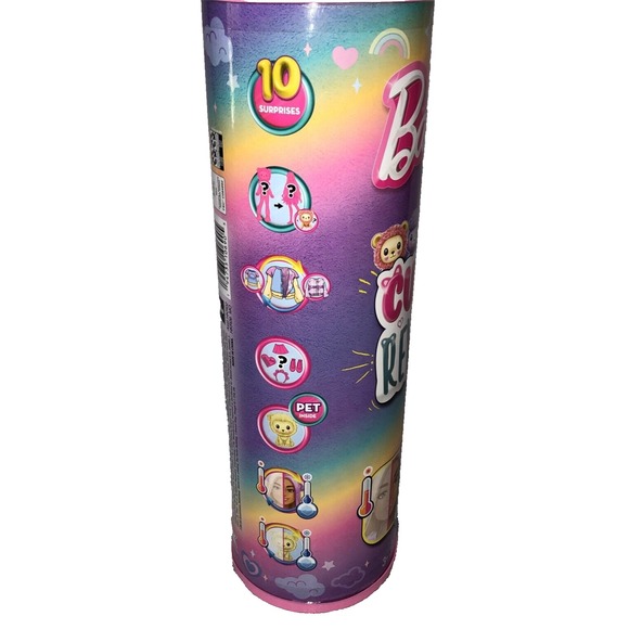 Barbie Cutie Reveal Cozy Cute Tees Lion, Purple Streaked Hair Doll & Accessories - Picture 9 of 16